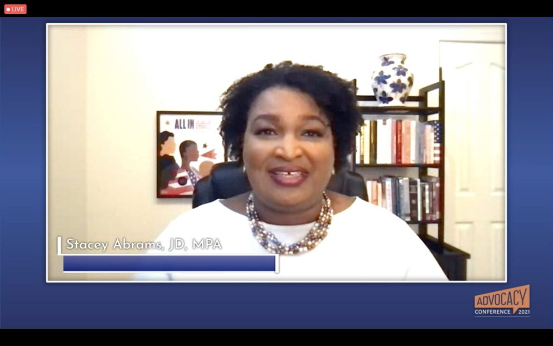 Stacey Abrams speaks about things like boycotts, voter rights, and vaccinating under-served regions.