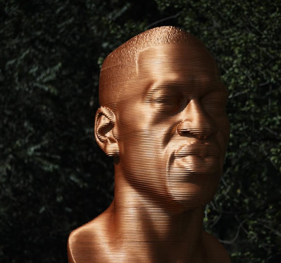 An actor from “CSI: NY” is accused of defacing George Floyd memorial